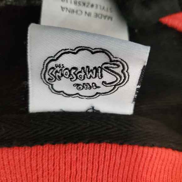 Bart Simpson Boys Varsity Bomber Jacket Size 10/12 - Picture 7 of 8